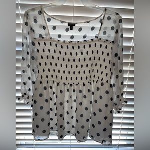 Torrid polka dot blouse